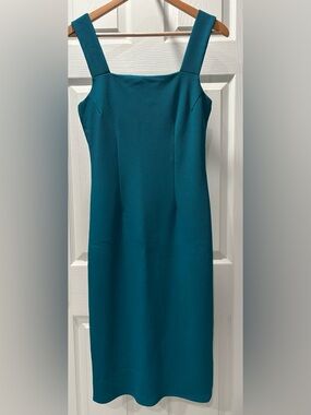 NWT Socialite Teal Square-Neck Midi Dress